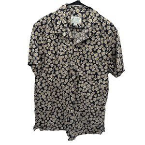 American Eagle Outfitters Men's Size XL Tall Daisy Floral Hawaiian Vacation Vibe